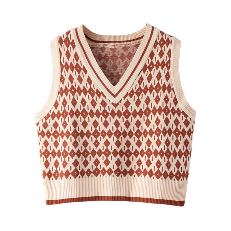 Áo gile len mỏng họa tiết thổ cẩm siêu xinh - Dolce L01 | BigBuy360 - bigbuy360.vn