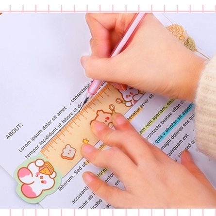 Thước Dẻo Họa Tiết Hoạt Hình, Kích Thước 15cm