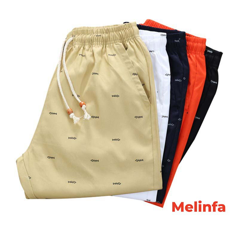 (Xả kho)Quần short nam mùa hè vải thô cotton họa tiết phong cách Hàn Quốc mã VAQ0125