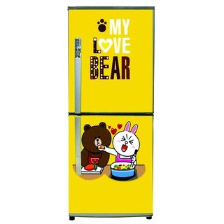 Giấy dán tủ lạnh (Gấu brown và thỏ trắng Cony)