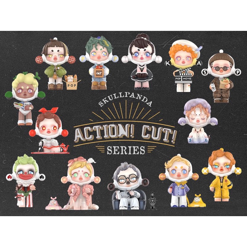 [Mô hình Skull Panda series 3 Action Cut chính hãng Popmart