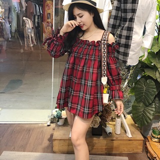 Combo áo kẻ + giày 35