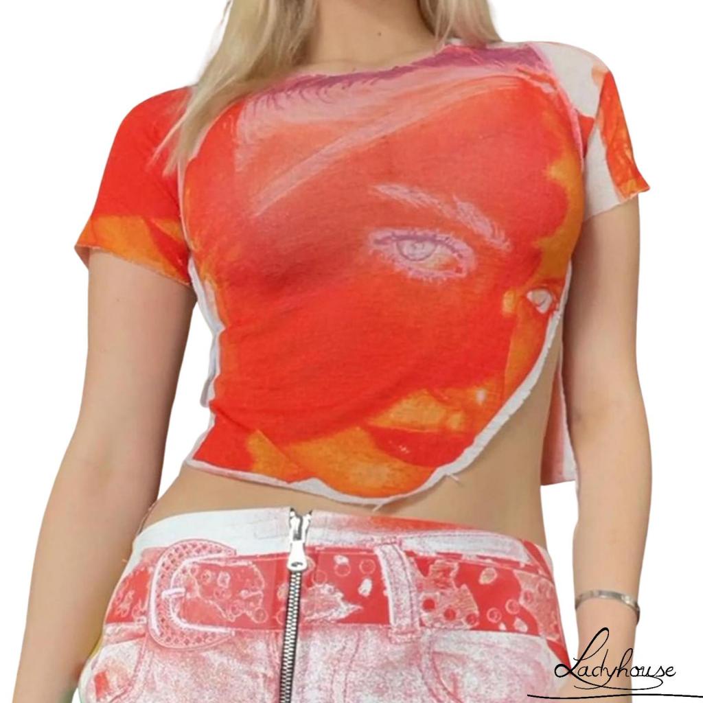 Bộ Trang Phục 2 Mảnh Gồm Áo Crop Top Tay Ngắn Màu Nhuộm Và Chân Váy Ngắn Thời Trang Mùa Hè Cho Nữ