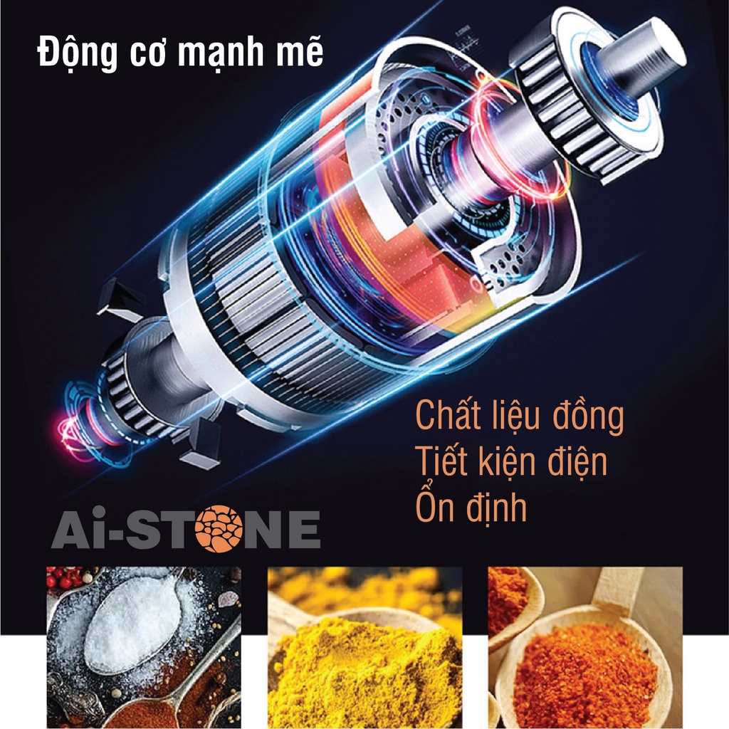 Máy làm sữa hạt Ai-STONE AI-600 công suất cao dung tích 1750mL - Bảo hành 12 tháng