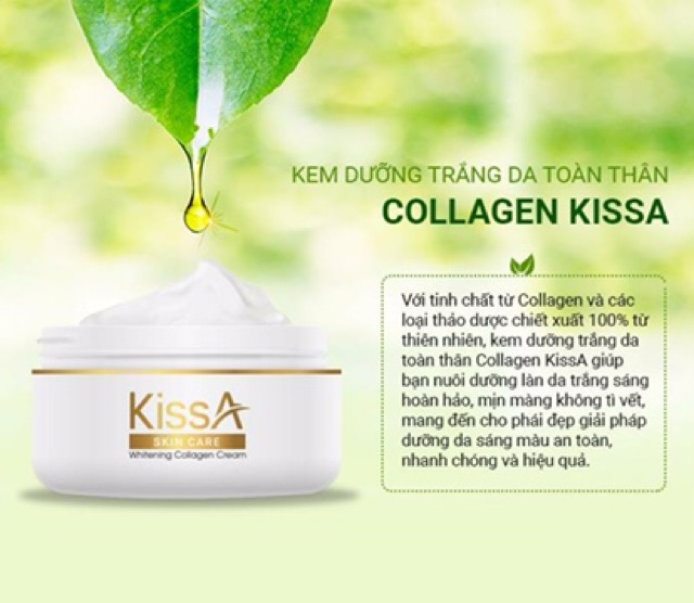Kem body dưỡng trắng da Collagen KissA