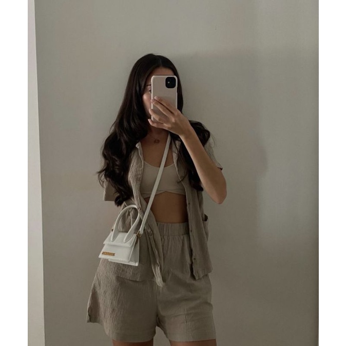 Túi xách nữ Jac..mini sz15cm phom đẹp da lì kèm quai đeo chỉnh nấc fullbox