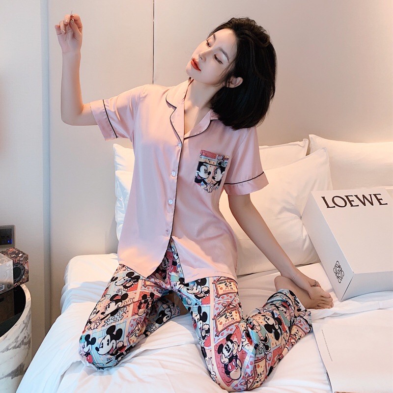 [Big Sale] 🌱Bộ Đồ Mặc Nhà ☘️Đồ Ngủ Pijama Lụa Cao Cấp Siêu Mát Mềm Mịn - ELSA