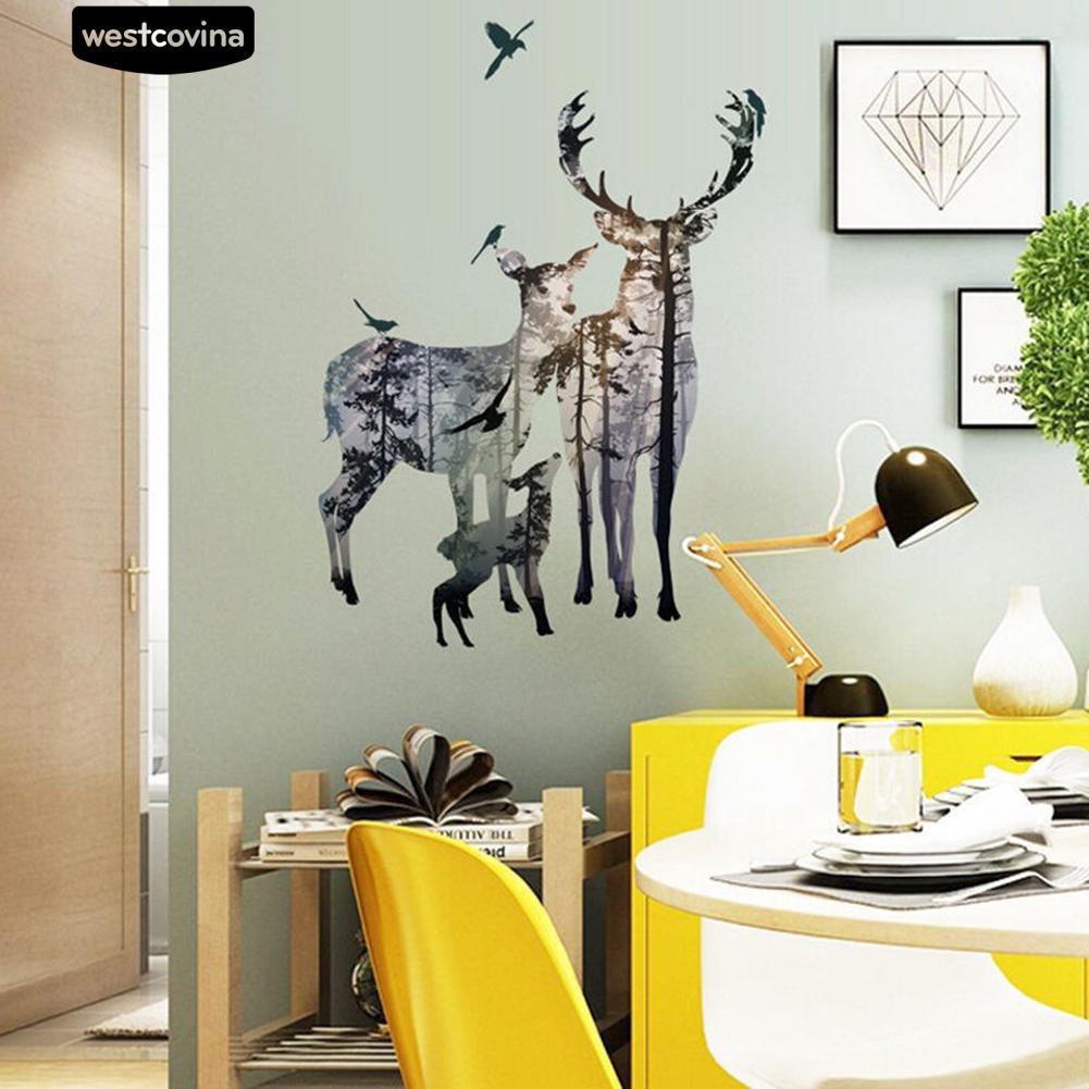 Tranh dán tường hình nai sừng tấm