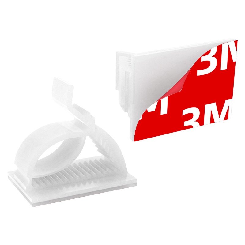 Set 10 Giá Đỡ Dây Cáp Sạc / Tai Nghe Tự Dính Bằng Nhựa Điều Chỉnh Được