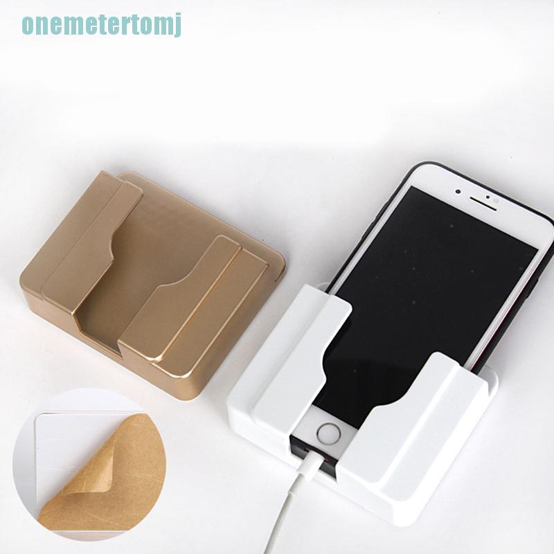 【ter】Wall Mounted Organizer Storage Box Remote Control Mounted Phone Plug Wall Hold