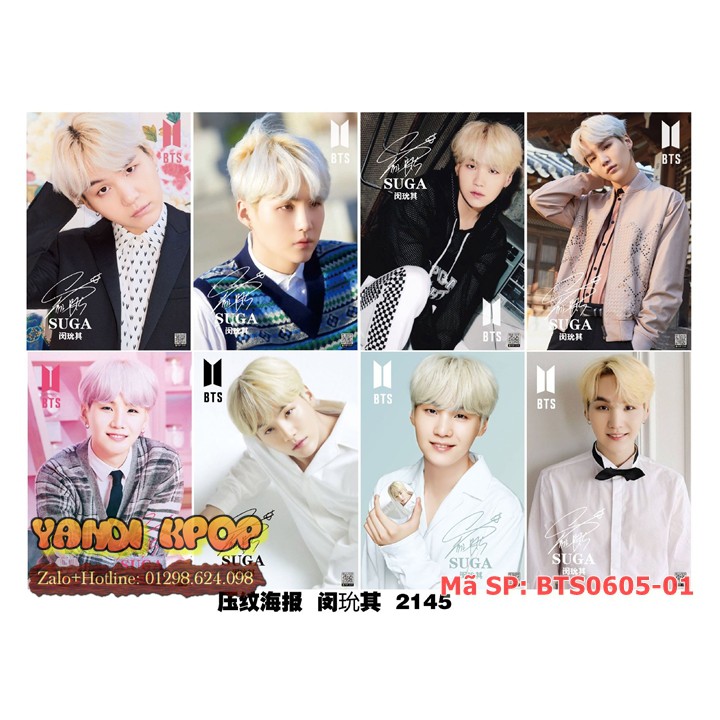 Poster Suga BTS Có Chữ Ký - Hình Đẹp