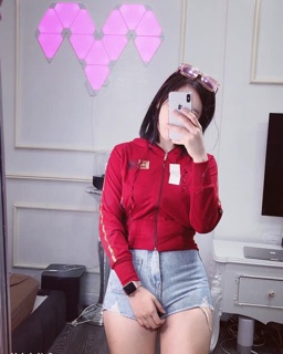 Áo khoác thun nữ có nón