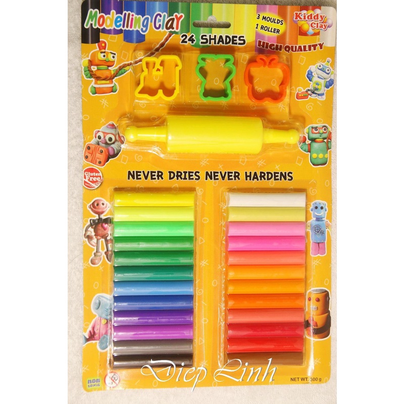 Vỉ đất sét nặn Thái Lan 24 màu