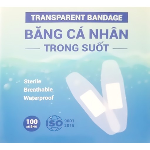 BĂNG CÁ NHÂN TRONG SUỐT LIWORLDCO (Hộp 100 miếng) - THẨM MỸ, THÔNG THOÁNG, ĐỘ DÍNH CAO, ĐÀN HỒI TỐT