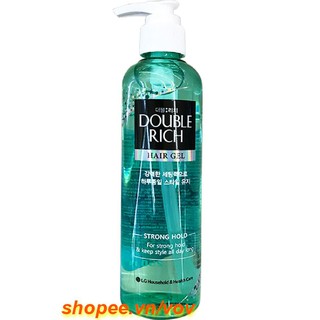 Gel Tạo Kiểu Cho Tóc Uốn 250ml Double Rich Hair Gel Strong Hold Chính Hãng.