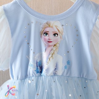 Váy Elsa công chúa 2 màu cho bé