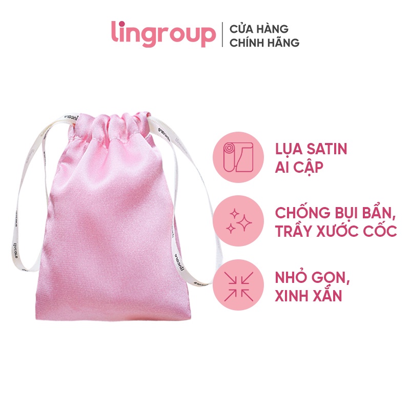 Bộ sản phẩm cốc nguyệt san Lincup thiết kế 3 size tặng kèm dung dịch cốc tiệt trùng túi vải