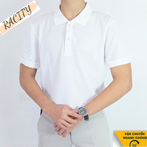 Áo Thun Nam Trơn Tay Ngắn có cổ bẻ đẹp Polo Nam cao cấp chất cotton RACITY AT01 | BigBuy360 - bigbuy360.vn