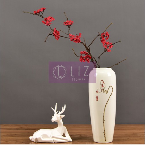 Hoa giả - Cành Đào Tuyết Khô decor - cây hoa giả cắm lọ trang trí nhà cửa Lizflower [A2-D4]