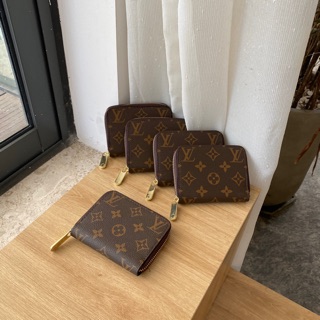 Ví ngắn 2 ngăn - hoa nâu - wallet 2nhn