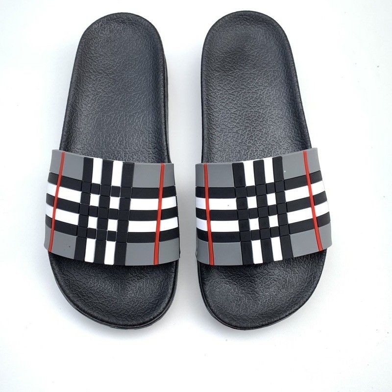 [box hộp+ bảo hành] Dép nam quai ngang BBR đế cao 3cm tôn dáng - Dép nam BBR kẻ ô vuông cực đỉnh