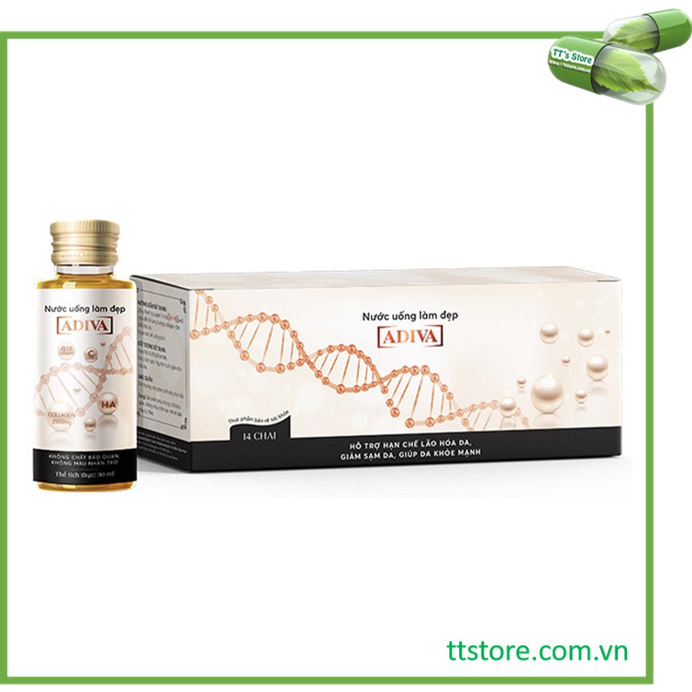 [Date mới nhất] ADIVA Collagen / GOLD dạng nước (Hộp 14 chai) [colagen, avida]