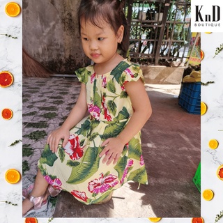 Váy bé gái vải đũi thoáng mát rộng rãi full size (Size 3 tuổi -13 tuổi), hàng thiết kế - KnD Boutique