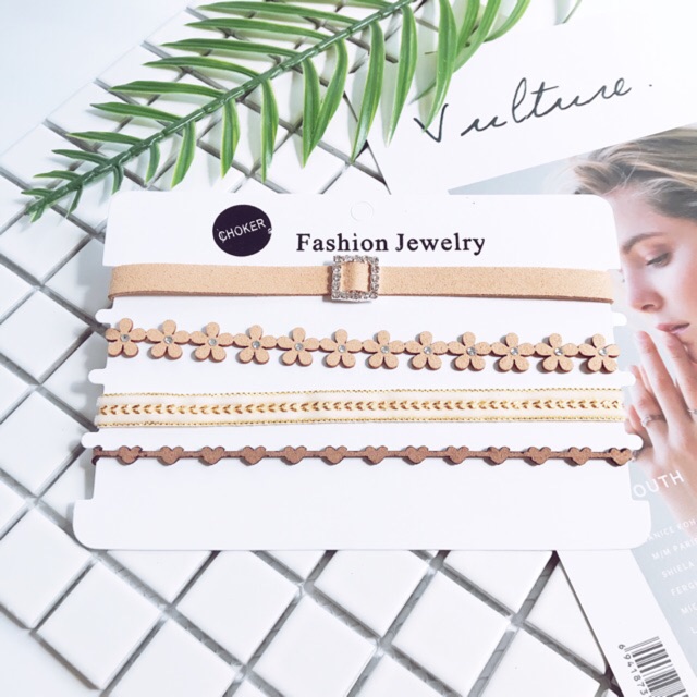 Set 4 CHOCKER phối màu siêu lạ cho cô nàng cá tính
