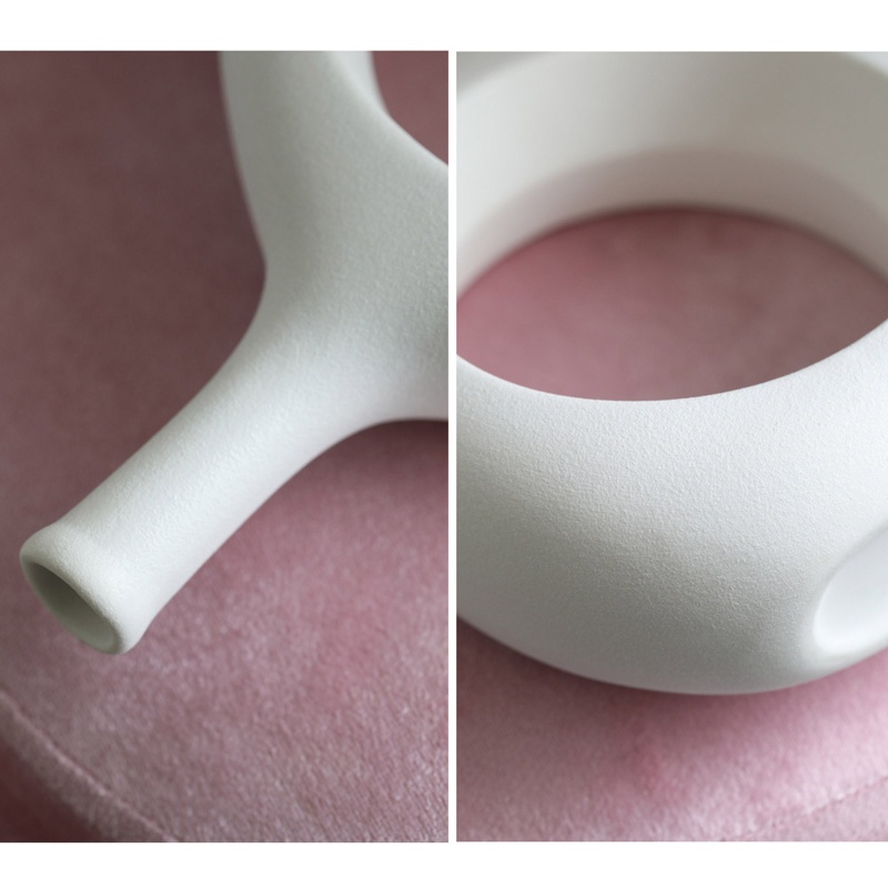 Chậu Hoa Bằng Gốm Thiết Kế Đục Lỗ Phong Cách Bắc Âu Hiện Đại Trang Trí Nội Thất