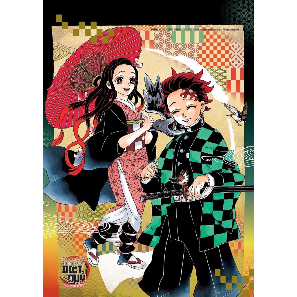 Lịch treo tường: Thanh gươm diệt quỷ (2021) - Kimetsu no Yaiba