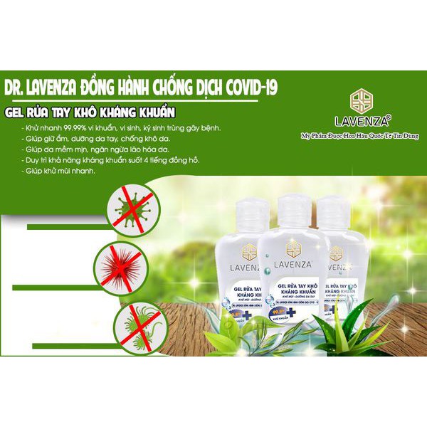 GEL RỬA TAY KHÔ KHÁNG KHUẨN LAVENZA