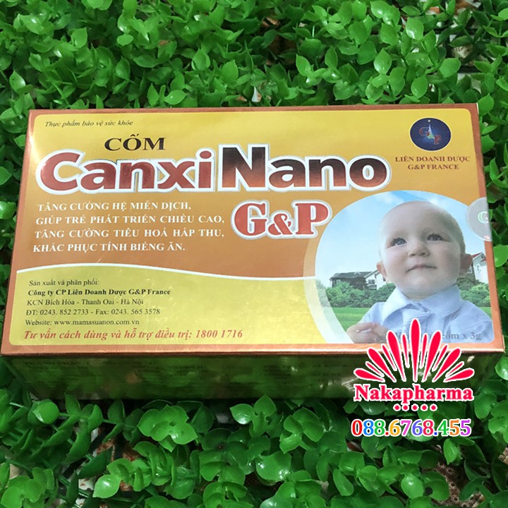 Cốm Canxi Nano G&amp;P | CanxiNano GP | Tăng cường miễn dịch, giúp bé phát triển chiều cao, tăng hấp thu, ăn ngủ khỏe