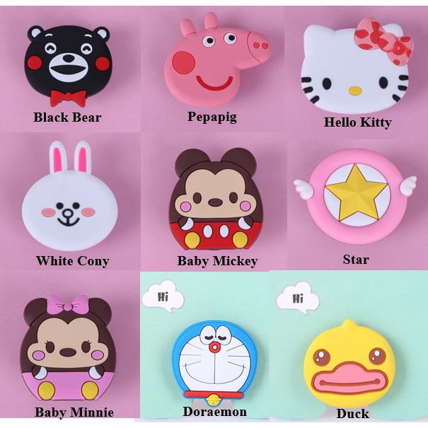 Bộ 2 Giá Đỡ Điện Thoại Hình Nhân Vật Hoạt Hình 3d Bằng Pvc | BigBuy360 - bigbuy360.vn