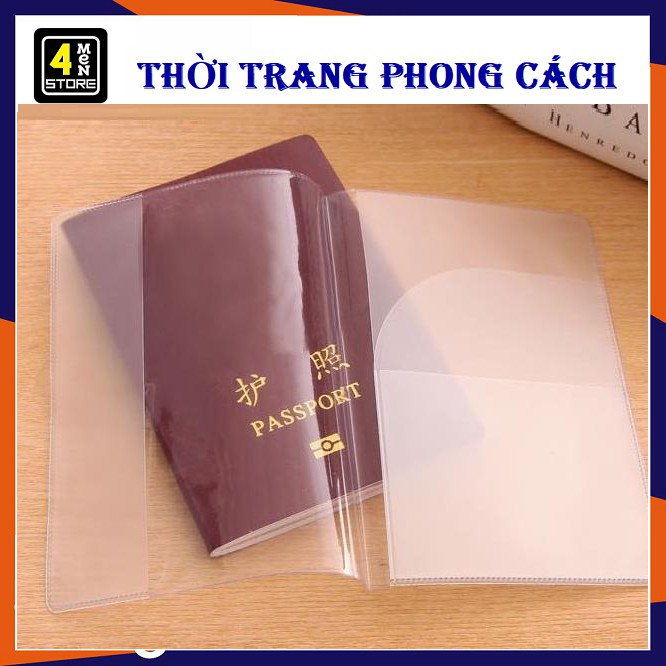 Vỏ Bọc Hộ Chiếu Có Khe Nhét Thẻ ATM V.isa Name Card
