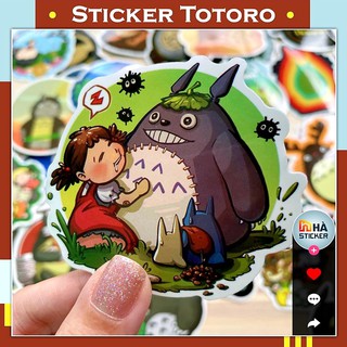 Set 64 Sticker Dán Totoro PVC | Dán Điện Thoại | Dán Laptop | Dán Mũ Bảo Hiểm | Dán Vali