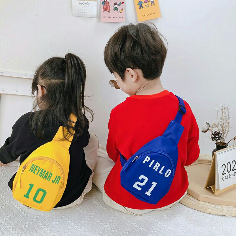 Túi đeo chéo đeo vai chữ số đang yêu cho bé trai bé gái chất vải dù mịn phong cách thời trang cá tính dễ thướng