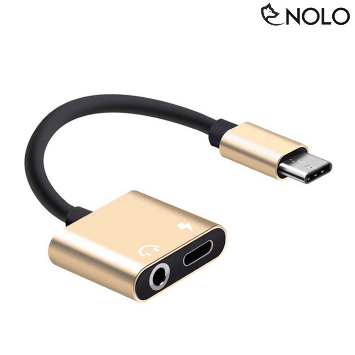 Cáp Chuyển Cổng Type C ra 2 Đầu Sạc Và Jack 3.5mm | Shopee Việt Nam