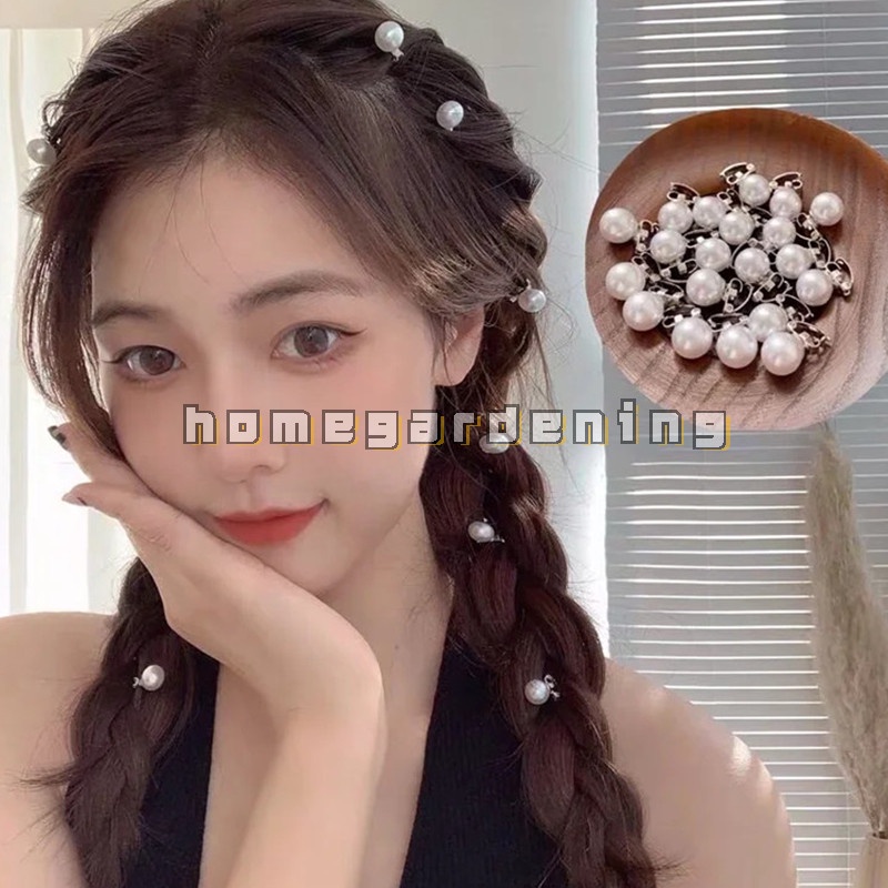 Set 5 Kẹp Tóc Dạng Tết Đính Ngọc Trai Nhỏ Xinh Xắn Dành Cho Nữ