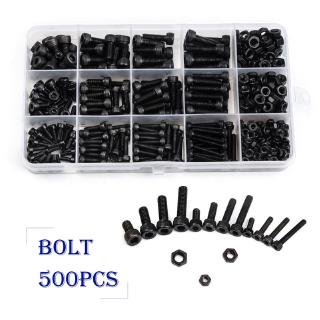 Set 500 Đinh Vít Lục Giác M3/M4/M5 Màu Đen Bằng Carbon