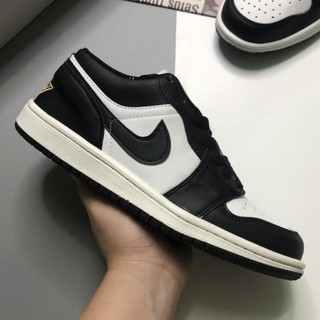 Giày Jordan đen trắng thấp cổ, Giày Sneaker JD1 thấp cổ freeship nam nữ