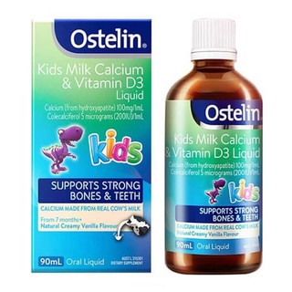 Bổ sung Canxi cho bé Ostelin Kids Milk Calcium & Vitamin D3 Liquid 90ml