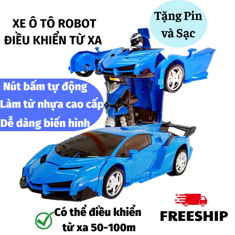 Xe Điều Khiển Từ Xa Ô Tô Đồ Chơi Điều Khiển Thông Minh Biến Hình Robot Hiện Đại TITAN STORE