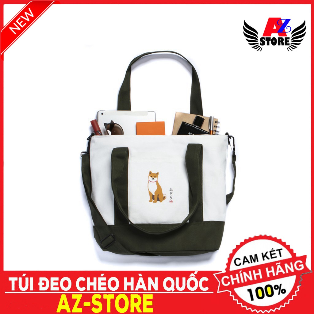 HOT TÚI TOTE MIDORI - TÚI ĐEO CHÉO - VẢI CANVAS THỜI TRANG - VÀNG - HỒNG XANH NAVI - TÚI ĐEO CHÉO - TÚI TOTE - TÚI ĐEO V