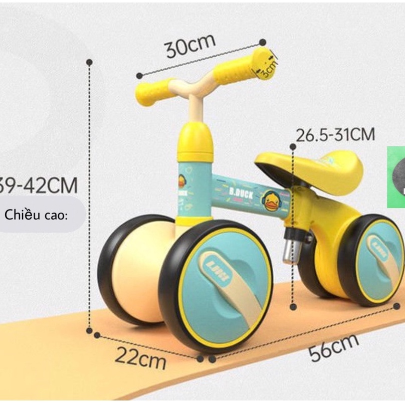 Xe chòi chân cho bé, thăng bằng ,bé tập đi cao cấp con vịt B-DUCK.