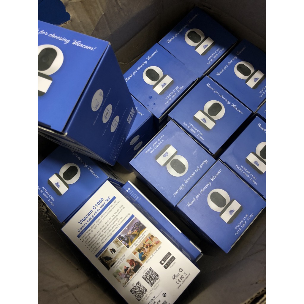 Camera giám sát ♥️FREESHIP♥️ Model IP WiFi Vitacam C1080p 2.0Mpx- Bám theo chuyển động- chính hãng | BigBuy360 - bigbuy360.vn