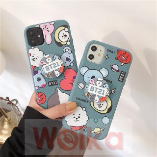 Ốp điện thoại mềm có đế đỡ đứng in hoạt hình BT21 cho Oppo A9 A5 2020 A71 A37 F11 A3s A1k a11  A12 A12E A11K F9 A7 A5s F1s F5 A83 A57