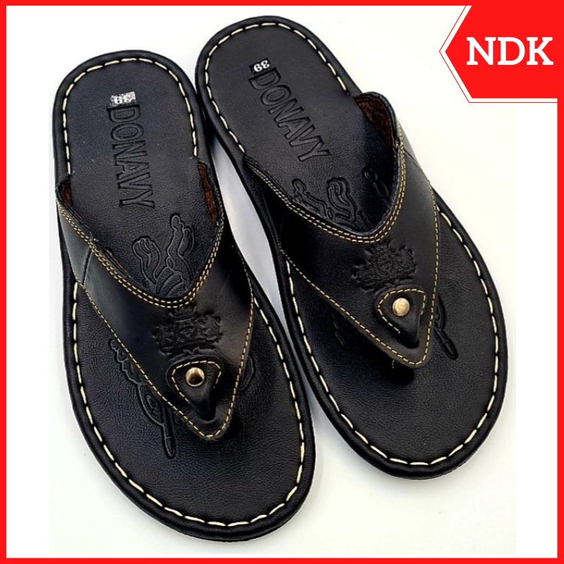 DÉP XỎ NGÓN NAM DA BÒ THẬT 100% KIỂU VƯƠNG MIỆN MAY FULL QUAI VÀ ĐẾ RẤT CHẮC CHẮN BAO ĐI MƯA N.KVM
