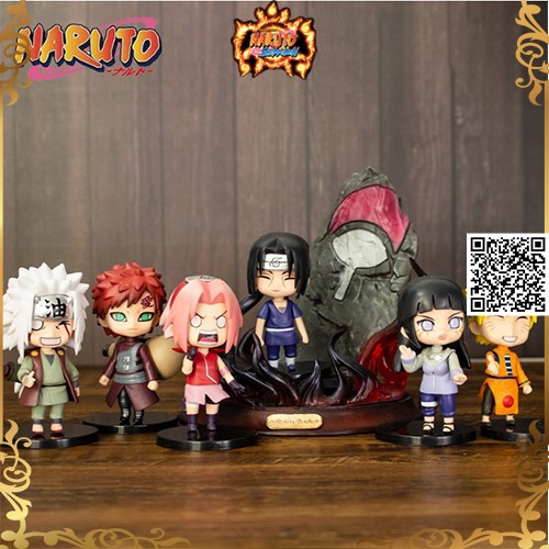 1279 Mô hình Chibi Ninja Naruto nhiều hình Jiraiya Naruto Sakura Itachi Gaara Hinata