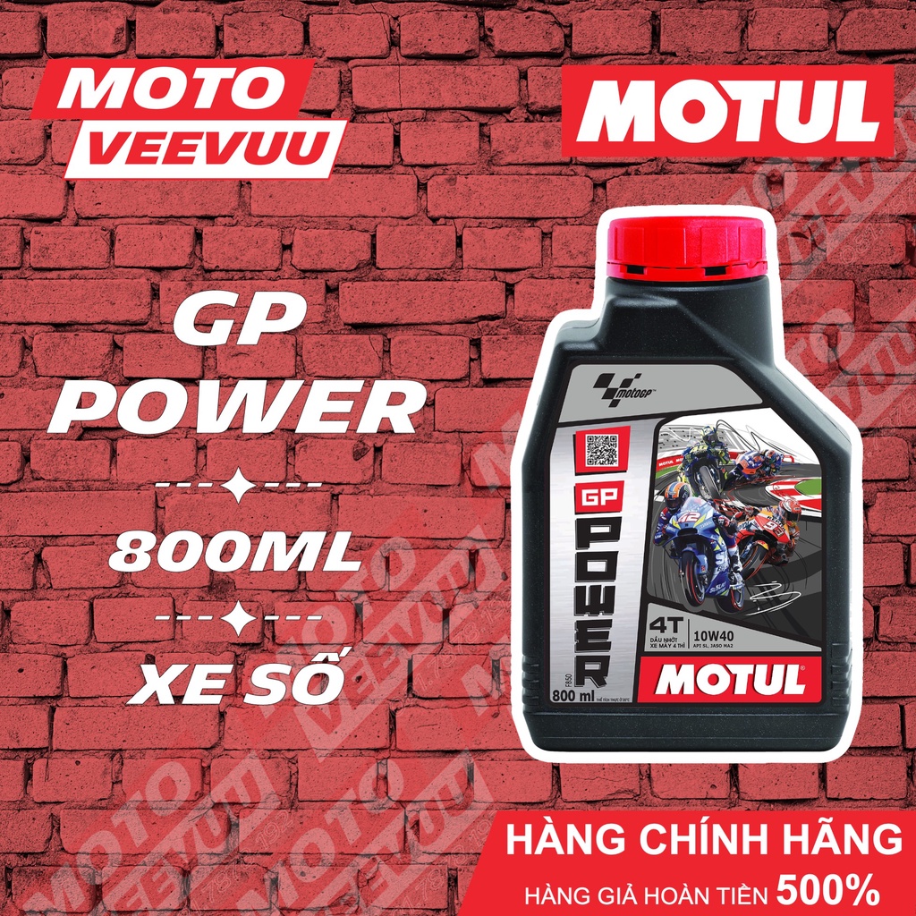 Dầu nhớt xe số Motul GP Power 4T 10W40 SL MA2 800ml Gốc Khoáng