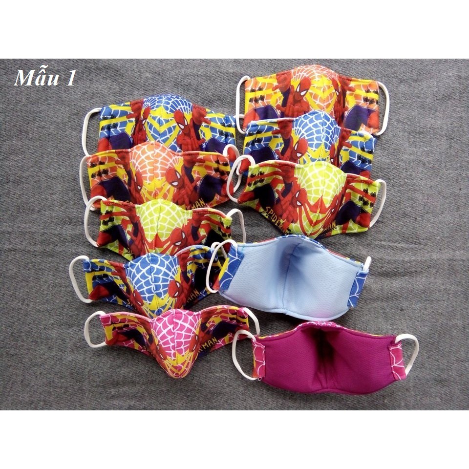 Khẩu trang Siêu nhân người nhện cho bé trai - hàng đẹp 3 lớp, | BigBuy360 - bigbuy360.vn